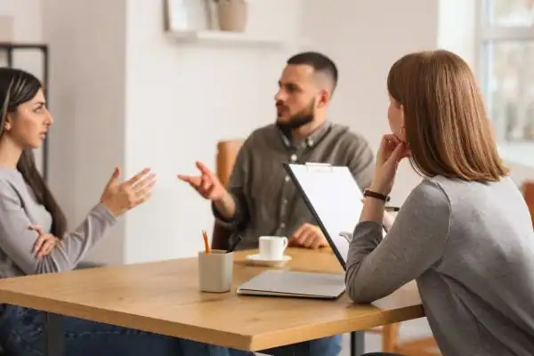 Image of couple access free mediation using family mediation voucher scheme Hatfield